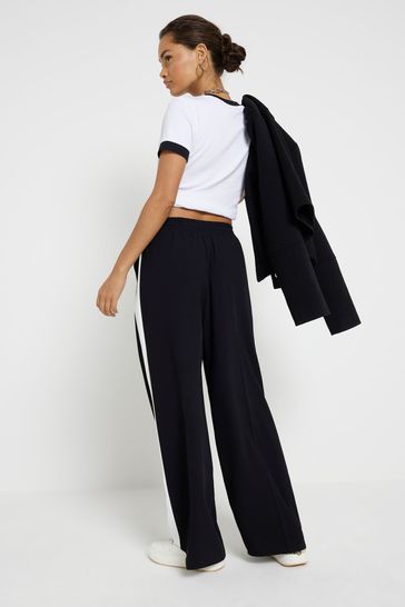 Buy River Island Petite Side Stripe Wide Leg Joggers from Next Turkey