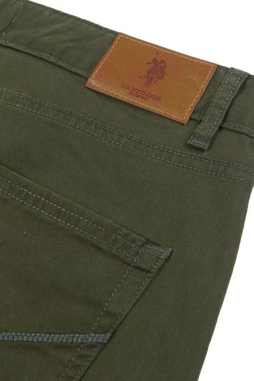 Buy U.S. Polo Assn. Green Core 5 Pocket Mens Trousers from Next Bahrain