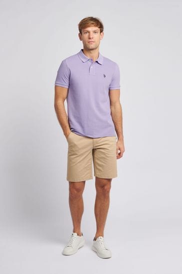 Purple khaki shorts hotsell