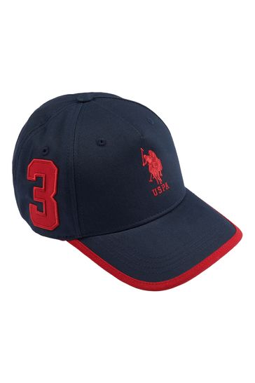 U.S. Polo Assn. Boys Red Player 3 Baseball Cap