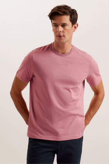 Ted Baker Pink Wiskin Regular Branded T-Shirt