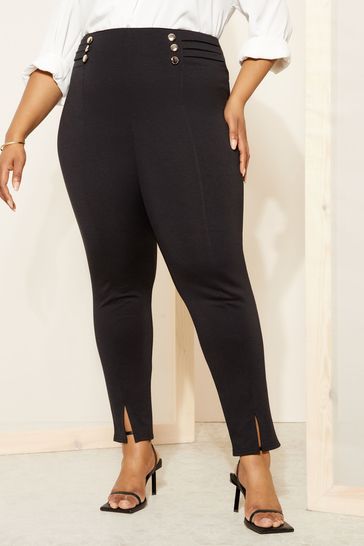 Curves Like These Black Ponte Highwaisted Leggings