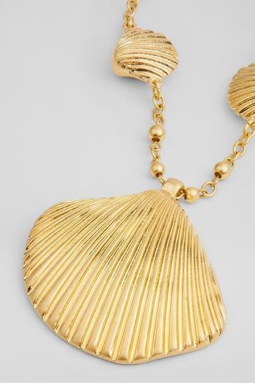 Buy LK Bennett Gold Tone Coral Shell Necklace from Next Netherlands
