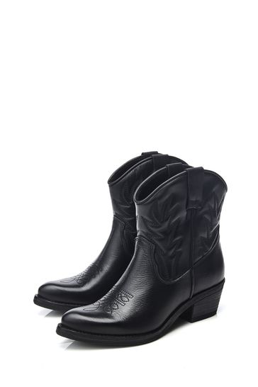 Moda in pelle cowboy boots top