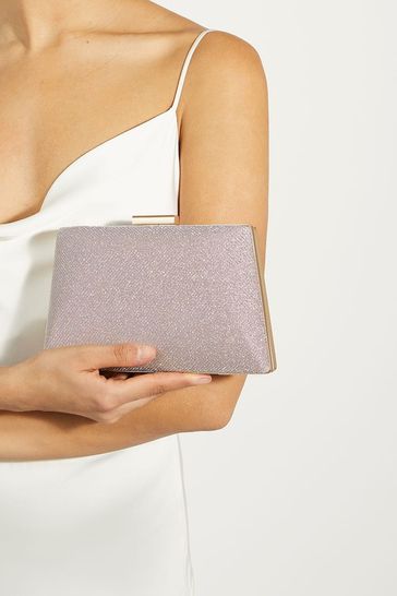 Buy Dune London Pink Bellaria Angled Frame Clutch Bag from Next Ireland