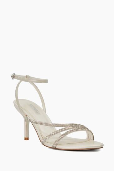 Buy Dune London Cream Midsummers Bridal Diamante Strap Sandals