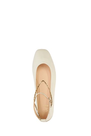 Buy Dune London Cream Halles Ankle Chain Ballet Pumps from Next Canada