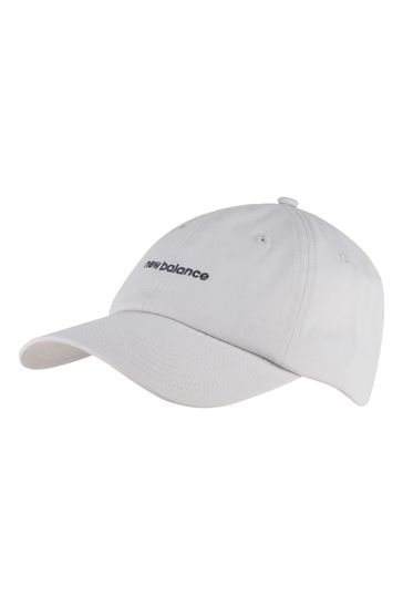 New Balance Grey 6-Panel Linear Logo Hat