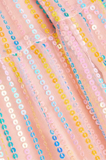 Monsoon rainbow sequin dress top