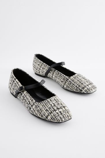 Buy Blue White Extra Wide Fit Forever Comfort Square Toe Mary Jane Shoes from Next Kuwait