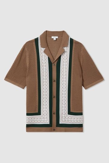 Buy Reiss Jensen Embroidered Cuban Collar Shirt from Next Turkey