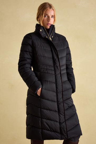 Buy Joules Pembury Black Showerproof Longline Padded Coat With Hood from Next Bahrain