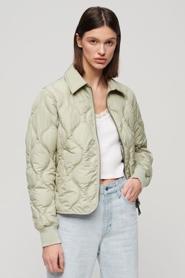 Superdry Olive Green Studios Cropped Liner Jacket