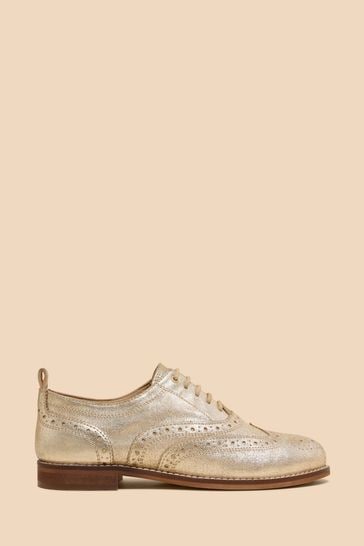White Stuff Gold Thistle Leather Lace Up Brogues