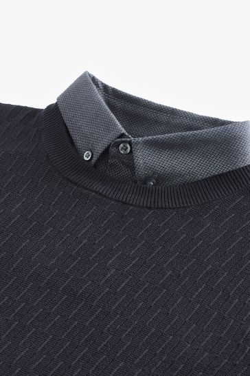 Next black jumper mens deals