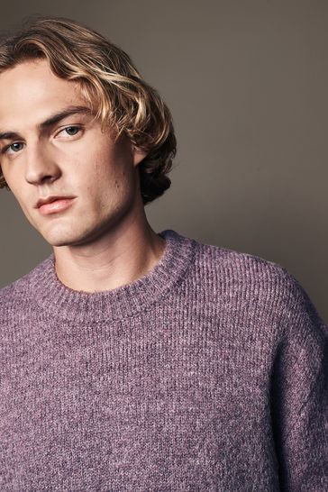 Purple fluffy jumper deals
