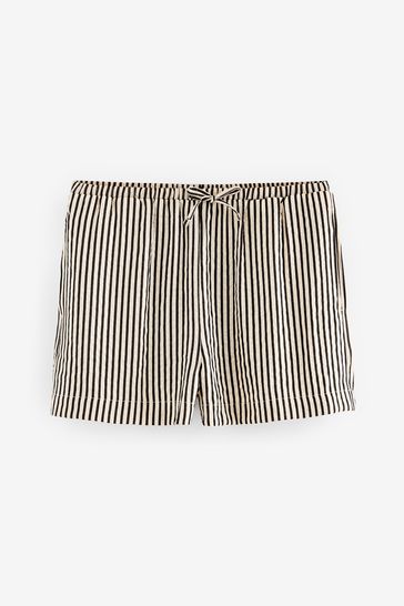 Striped shorts with tie cheap