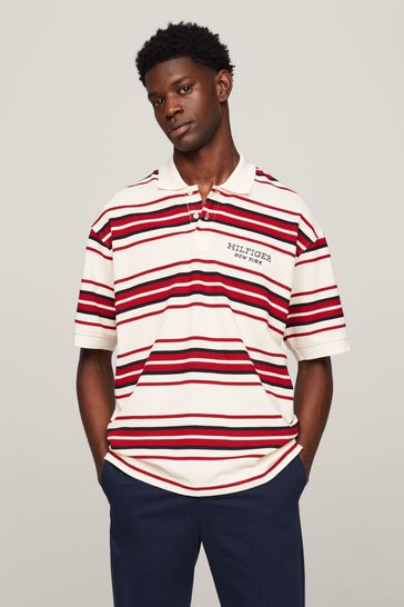 Black white and shop red tommy hilfiger shirt