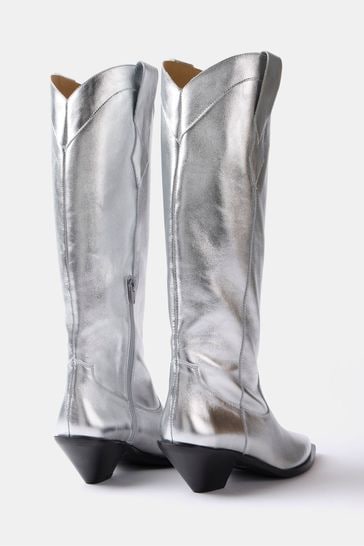 Mint velvet silver shop boots