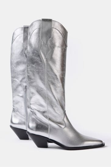 Mint velvet cheap silver boots