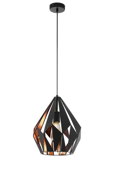 Eglo Black/Copper Carlton 1 Ceiling Light Pendant
