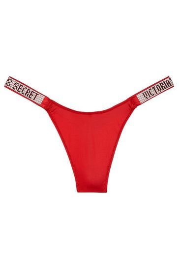 Buy Victoria's Secret Lipstick Red Smooth Thong Shine Strap Knickers from  Next Estonia