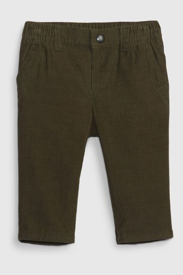 Buy Gap Green Jersey Lined Corduroy Trousers from Next Luxembourg
