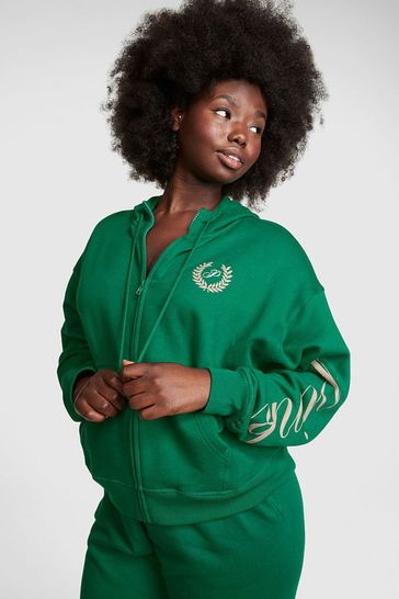 Green and pink hoodie top