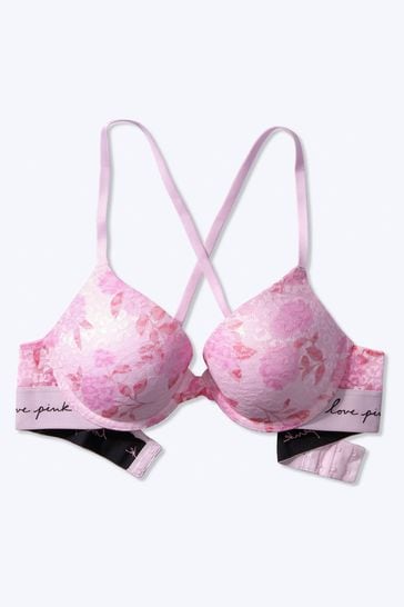 Buy Victoria's Secret PINK Soft Lavender Floral Wear Everywhere Lace Push  Up Bra from Next Slovakia