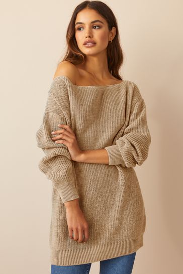 Friends Like These Mushroom Long Line Off The Shoulder Jumper