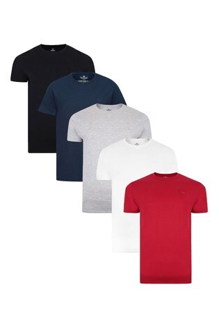 Threadbare Multi Core T-Shirts 5 Multi Pack