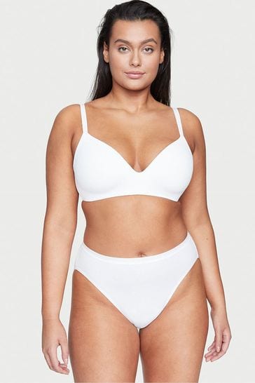 Stretch cotton high leg brief