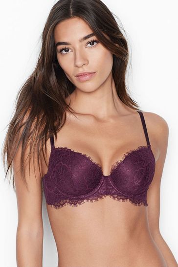 Buy Victoria's Secret Dark Violet Purple Lace Lightly Lined Demi Bra from  Next Luxembourg