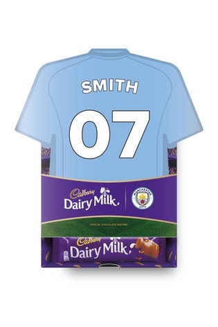 Personalised Manchester City Cadbury Dairy Milk Favourites Shirt Box by Emagination
