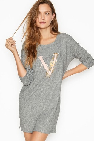 Victoria's Secret Cotton Long Scoop-Neck Sleepshirt