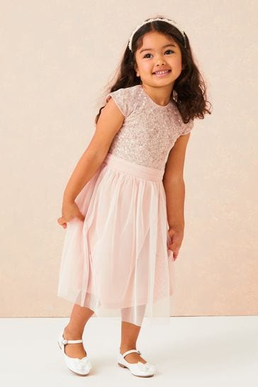 Buy Lipsy Pink Mini Sequin Bodice Occasion Dress from Next Luxembourg