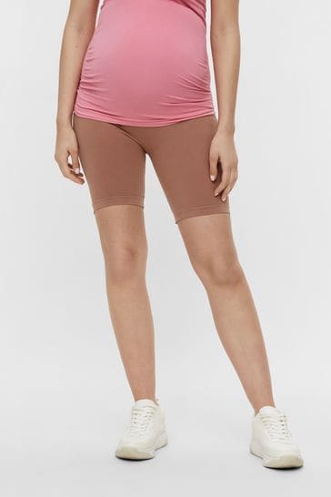 Mamalicious Brown Maternity Over The Bump Seamless Support Shorts