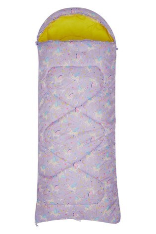 Mountain Warehouse Lilac Apex Mini Square Patterned Sleeping Bag