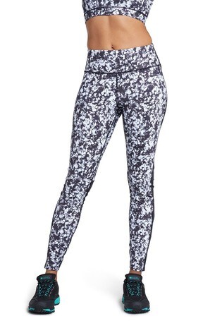 Mountain Warehouse Black Track Record Womens Patterned Sports Leggings