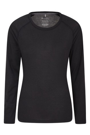 Mountain Warehouse Black IsoCool Dynamic Womens Relaxed Fit Sports Top
