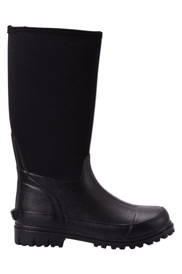 Mountain Warehouse Black Womens Long Neoprene Waterproof Mucker Walking Boots