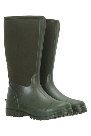 Mountain Warehouse Green Womens Long Neoprene Waterproof Mucker Walking Boots