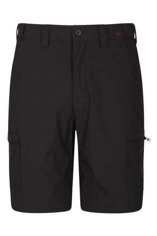 Mountain Warehouse Black Trek Stretch Mens Walking Shorts
