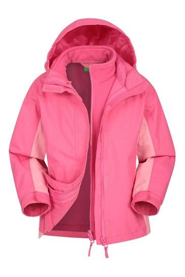 Mountain Warehouse Light Pink Lightning 3 in 1 Waterproof Jacket