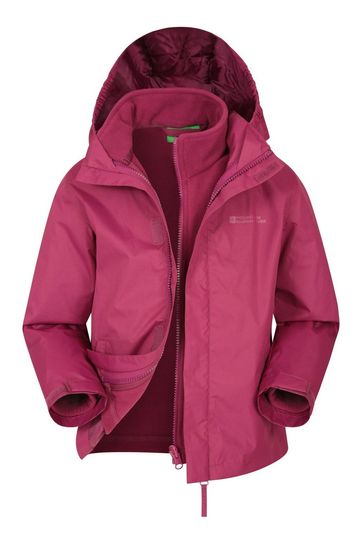 Mountain Warehouse Red Fell Kids 3 In 1 Water Resistant Jacket