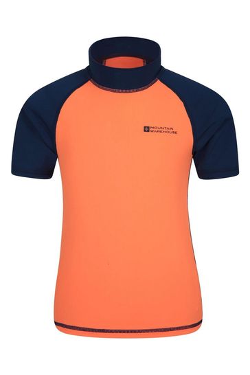 Mountain Warehouse Orange Short Sleeved Kids Rash Vest