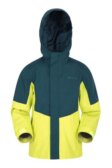 Mountain Warehouse Green Meteor Kids Waterproof, Breathable Outdoor Jacket