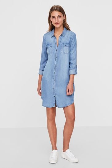 indre renovere Tilståelse Buy Vero Moda Lightweight Denim Shirt Dress from Next USA