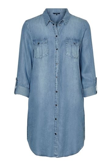 mager gift frost Buy Vero Moda Lightweight Denim Shirt Dress from Next USA