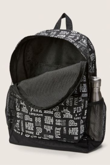 Black pink victoria secret backpack sale